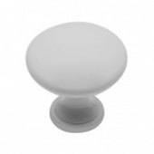 картинка РУЧКА КНОПКА TERNI, блестящий белый ( GZ-TERNI-1-10 ) GTV от магазина комплектующих для производства мебели "Панорама"