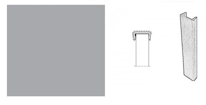 картинка ЗАГЛУШКА Д\ЦОКОЛЯ АЛЮМИН.ГЛАДКИЙ (H=100) РОССИЯ от магазина комплектующих для производства мебели "Панорама"