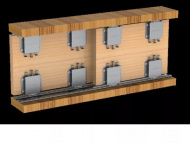картинка SMT 75 T Комплект роликов на 1 дверь (4шт) (SAMET) от магазина комплектующих для производства мебели "Панорама"