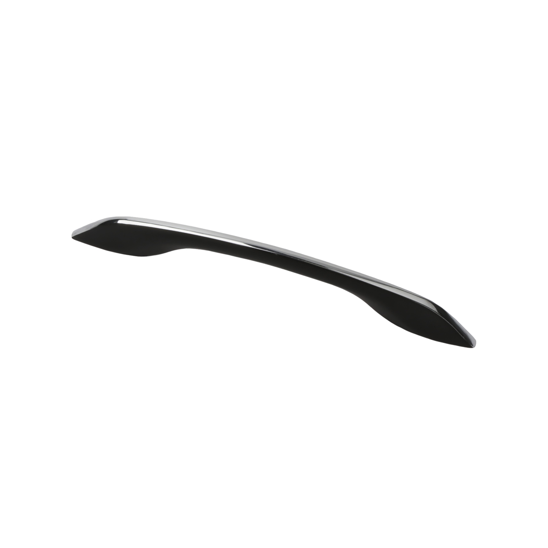 картинка РУЧКА СКОБА S-3900-160 (192) BL ЧЕРНЫЙ+ ХРОМ ( KERRON)**** от магазина комплектующих для производства мебели "Панорама"