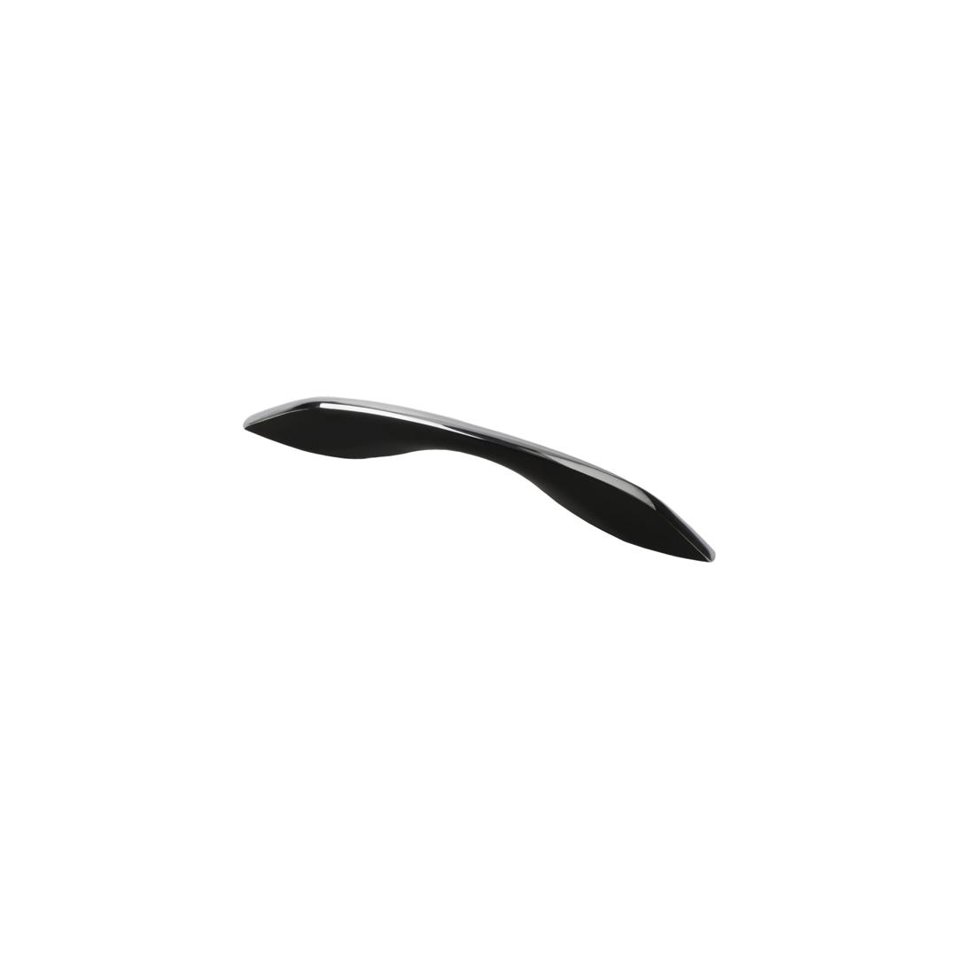 картинка РУЧКА СКОБА S-3900-96 (128) BL ЧЕРНЫЙ+ ХРОМ ( KERRON)**** от магазина комплектующих для производства мебели "Панорама"