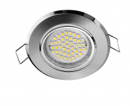 картинка Светодиодн.св-к Santiago встраиваемый 220v-3W(холодный)инокс LD-OK45ZB-51*** от магазина комплектующих для производства мебели "Панорама"