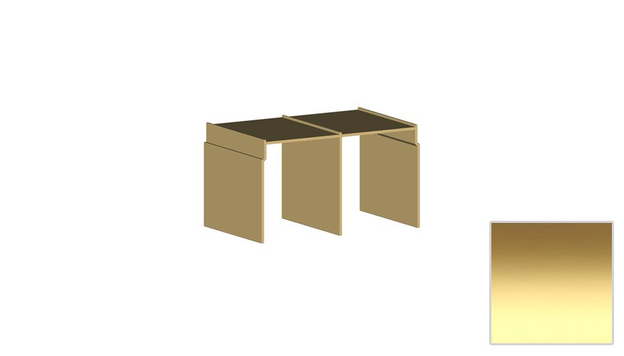 картинка NEW НАПР,ВЕРХ,2-Х ПОЛОЗН,ЗОЛОТО (5,0 М) (0007) (А20-Е6)  ALUTECH**** от магазина комплектующих для производства мебели "Панорама"