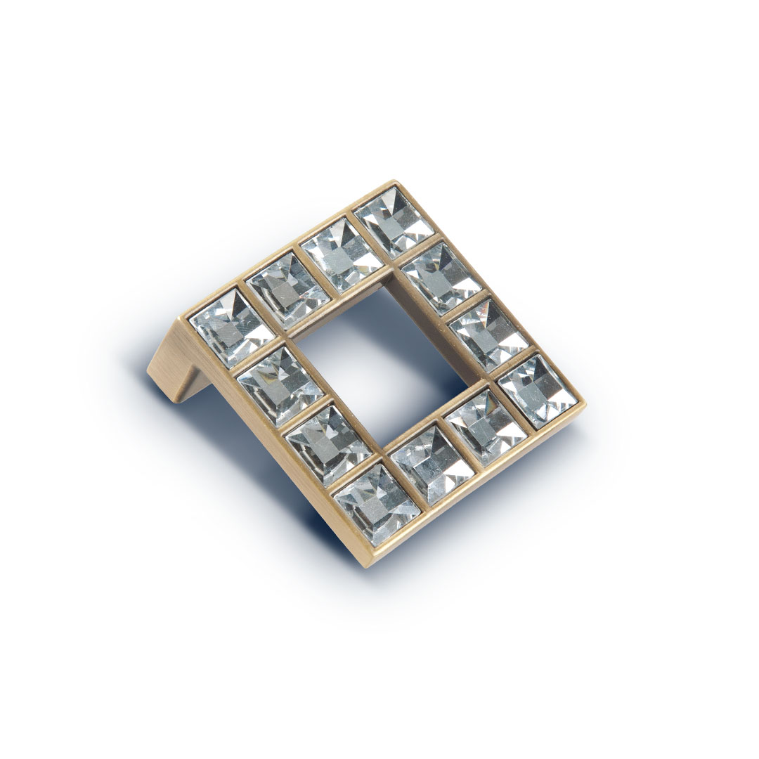 картинка РУЧКА КНОПКА FC01L knob MAB (БРОНЗА МАТОВАЯ+КРИСТАЛЛЫ) **** от магазина комплектующих для производства мебели "Панорама"