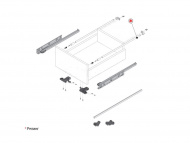 картинка Релинги (расширители) для ящика SAMBOX / SMART SLIDE 450 мм / белый от магазина комплектующих для производства мебели "Панорама"