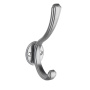 картинка КРЮЧОК KR 0270 SC МАТОВЫЙ ХРОМ (2-Х РОЖКОВЫЙ) ( KERRON)*** от магазина комплектующих для производства мебели "Панорама"