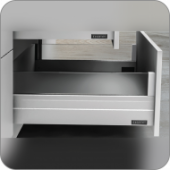картинка FLOWBOX Стеклянная боковая панель 450 мм Белый (SAMET) (к-кт) от магазина комплектующих для производства мебели "Панорама"