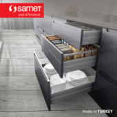 картинка ALPHABOX 500мм LOCK-FIX, серый ( SAMET ) от магазина комплектующих для производства мебели "Панорама"