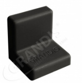 картинка Уголок GRANDIS 25х25 черный (металлический уголок +пластиковая накладка) от магазина комплектующих для производства мебели "Панорама"