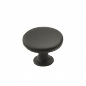 картинка РУЧКА КНОПКА H76 черный матовый от магазина комплектующих для производства мебели "Панорама"