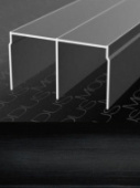 картинка (MS310) ТРЕК ДВОЙНОЙ ВЕРХНИЙ ЧЕРНЫЙ БРАШ (5,8 м) A25 от магазина комплектующих для производства мебели "Панорама"